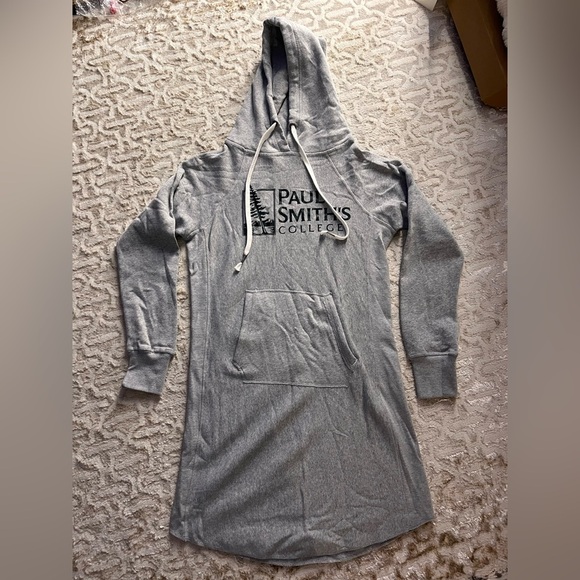 MV Sport Dresses & Skirts - Gray Hooded sweater Dress with Paul smiths college logo